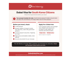 Dubai Visa for South Korea Citizens: Requirements, Documents and Travel Tips